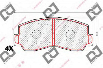 DJ PARTS bp1786 -  Комплект тормозных колодок, дисковый тормоз